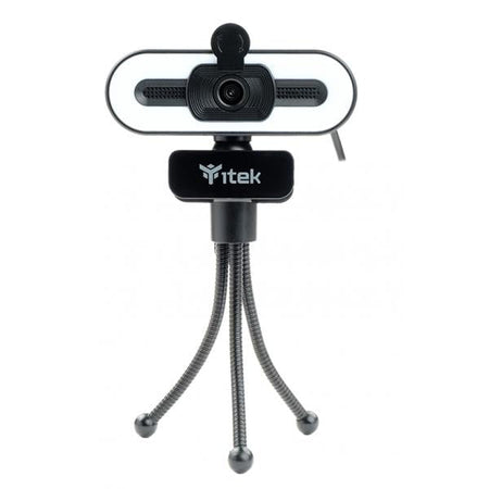 Webcam con Microfono W401L - Full HD- 30FPS- Luce LED 3 mode- USB- treppiede