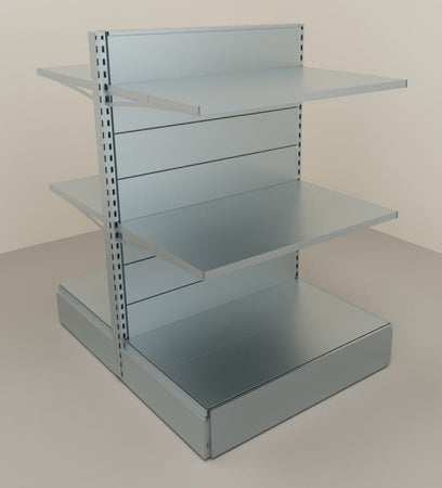 Scaffalatura metallica zincata per arredamento negozi cm. 100x60x140h