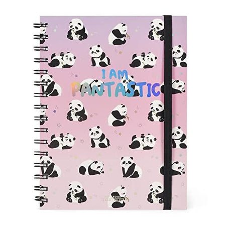 Legami, Quaderno Spiralato A Righe Large, A5, Tema Panda