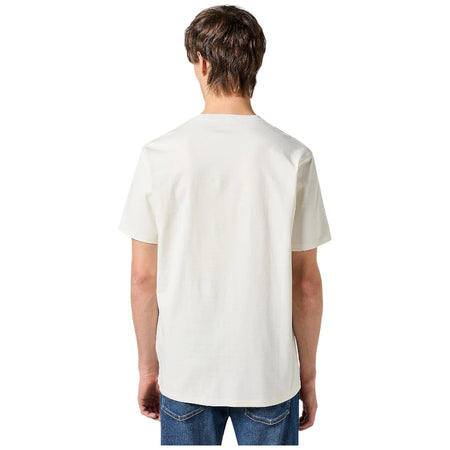 Wrangler t-shirt panna logo piccolo 112350436