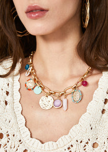 Collana multicharm mix colori
