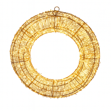 Corona natalizia, con Timer, con luce LED a luce extra-calda per decorazioni natalizie