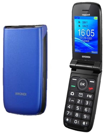 cellulare clamshell brondi dual sim blu - viola