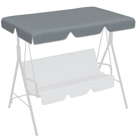 Tettuccio di Ricambio per Dondolo UV50+ 192x144 cm Grigio Scuro