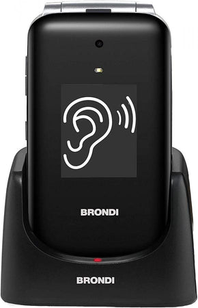 brondi amico supervoice telefono cellulare brondi amico con volume amplificato nero/silver