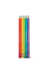 Legami, Set di 6 Matite HB in Carta riciclata, Matite Arcobaleno con Frasi ispirazionali