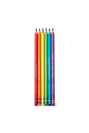 Legami, Set di 6 Matite HB in Carta riciclata, Matite Arcobaleno con Frasi ispirazionali