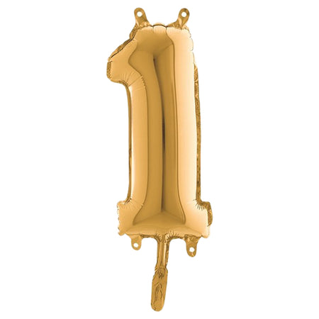 Palloncino In Mylar H.36Cm Numero ''1'' Oro Big Party