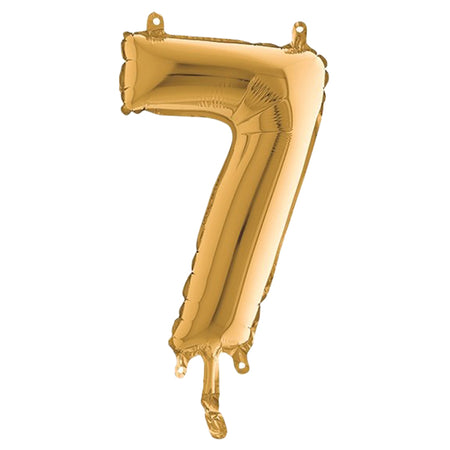 Palloncino In Mylar H.36Cm Numero ''7'' Oro Big Party