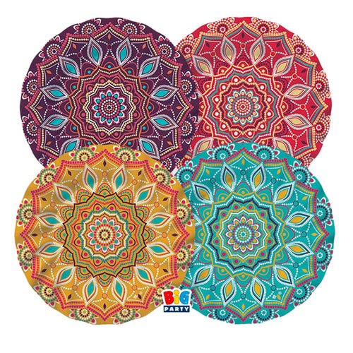 8 Piatti D25Cm Mandala Big Party
