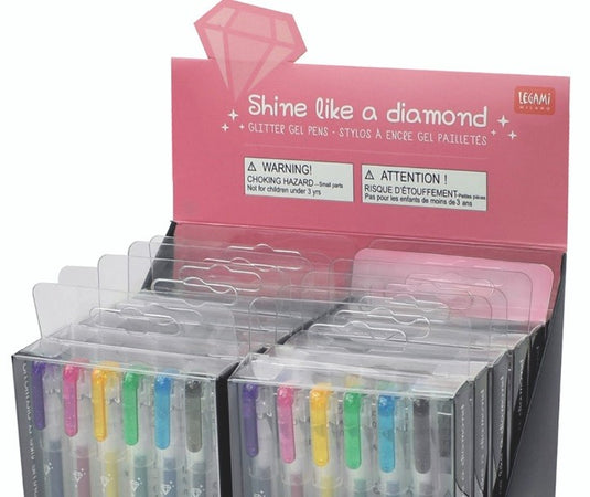 Legami, Set di 6 mini Penne gel Glitterate