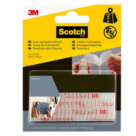 Blister 2 Coppie Sistemi Di Fissaggio Trasparenti 761Dc Dual Lock 3M