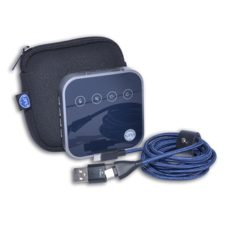 JPL Convey vivavoce Telefono cellulare/PC USB 2.0 Blu, Argento (JPL CONVEY USB SPEAKERPHONE INC CASE)