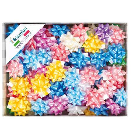 100 Stelle Nastro Liscio 6800 10Mmxd5Cm Colori Assortiti Primavera Brizzolari