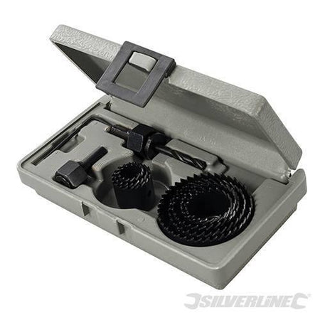 Set sega a tazza in acciaio 11 pezzi Silverline muniti di robusta custodia