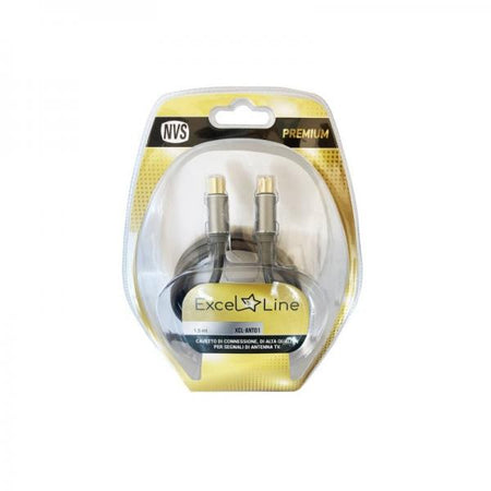 Cavo antenna di alta qualità spina / spina Gold IEC 9,5 mm F / M e adattatore M / M ad alto isolamento - 3 Metri