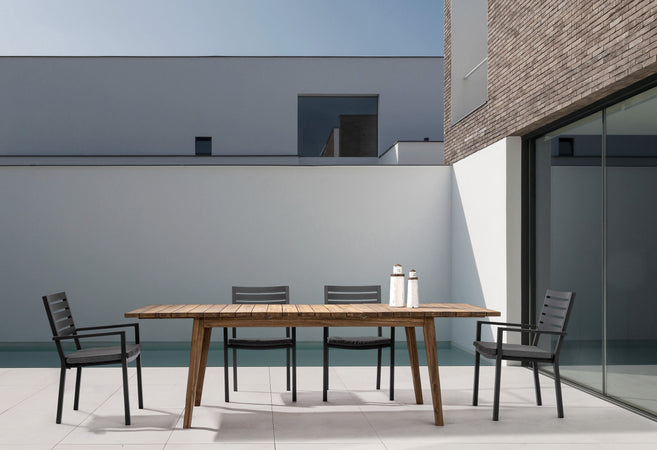 Tavolo allungabile "Varsavia" in legno di Acacia da giardino 180/240 x 90 cm