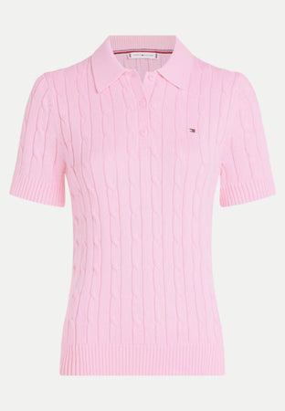 Tommy Hilfiger POLO CO CABLE MID GG SS POLO SWT da donna