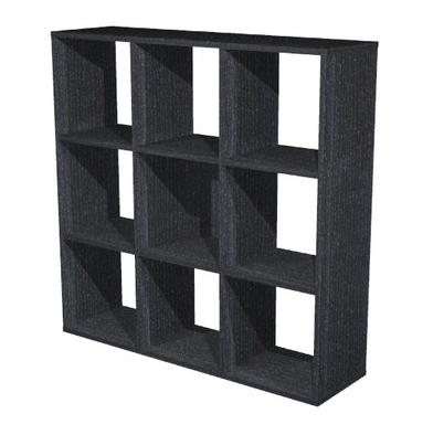 Libreria mobile per ufficio a 9 caselle a giorno in legno cm. 104,1x29,2x103,9h