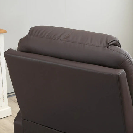 Poltrona Alzapersona Reclinabile fino a 135° con Portabicchieri, Telecomando e Poggiapiedi 88x92x106 cm, Marrone GH4713-096BNGH4