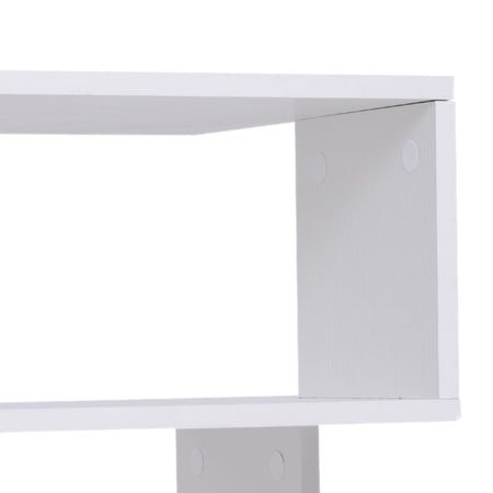 Tavolino Caffè 2 Ripiani Aperti Legno 40x41x43 Bianco HY6833-619WTHY6 ,  soggiorno salotto basso nero bianco marrone grgio design moderno sala moderno alto divano camera legno vetro rotondo