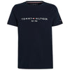 Tommy Hilfiger t-shirt blu logo scritta ricamata MW0MW11465403 T-shirt Tommy Hilfiger