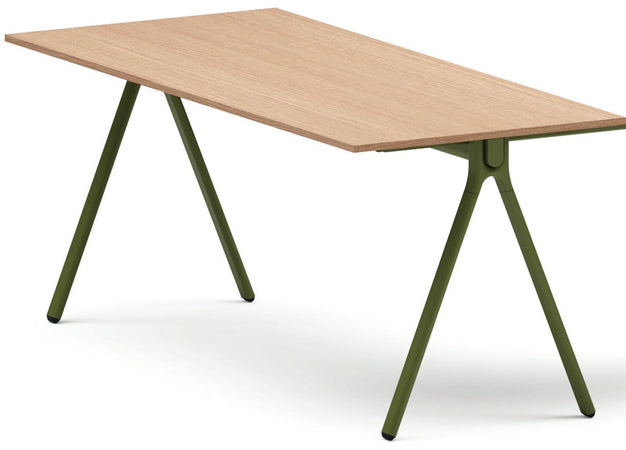 Scrivania per ufficio con piano in melaminico e gambe in acciaio cm. 100/120/140/160/180/200 x80x75h