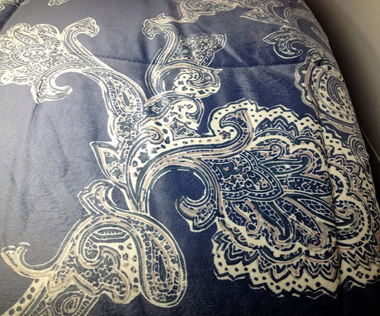 Riviera trapunta per Letto Matrimoniale in Velluto Disegno Cachemire Jaipur D110 - Passarelli Biancheria