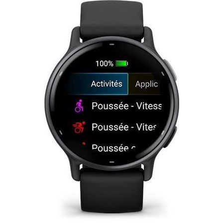 Orologio GPS connesso - GARMIN - Vivoactive 5 - WiFi - 30,4 mm (1,2) - Grigio con cinturino nero