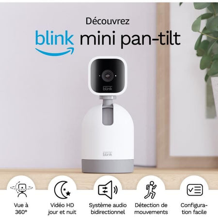Mini telecamera Pan-Tilt - BLINK HOME SECURITY - Bianco