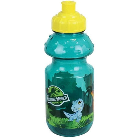 Servizio da tavola Jurassic per bambini - FUN HOUSE - 006322 - Vetro, piatto fondo, piatto piano, posate, bottiglia e contenitore per snack