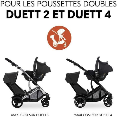 Adattatori universali HAUCK Cosy - Per passeggino universale DUETT CS - Nero