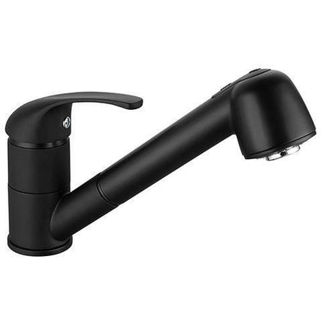 Miscelatore per lavello - BAGO - Doccetta estraibile a 2 getti - Nero opaco - Design classico - Installazione facile