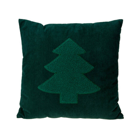 Cuscino natalizio in corduroy tinta unita per letto e divano 45 x 45 cm