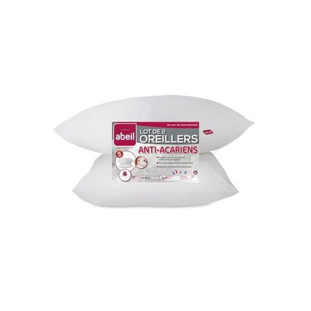 ABEIL Set di 2 cuscini antiacaro - 60 x 60 cm - Bianco
