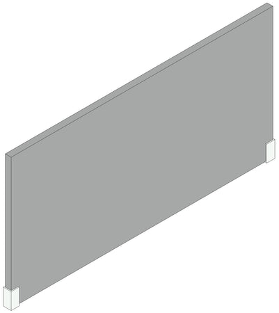 Schermo divisorio con 1 coppia di staffe per scrivania cm. 80x2x40h