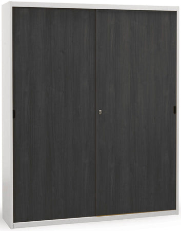 Armadio metallico per ufficio con ante scorrevoli in melaminico cm. 150x45x200h
