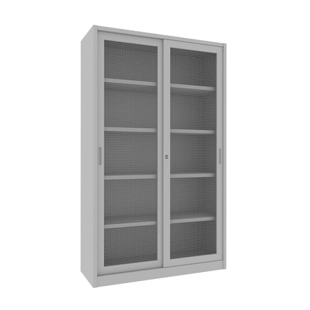 Armadio per archiviazione da ufficio con ante a rete metalliche cm. 120x45x200h
