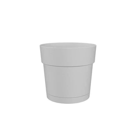 Portavaso rotondo per fiori e piante CAPRI LARGE - Plastica - Serbatoio acqua - diametro 50 cm - Bianco - ARTEVASI