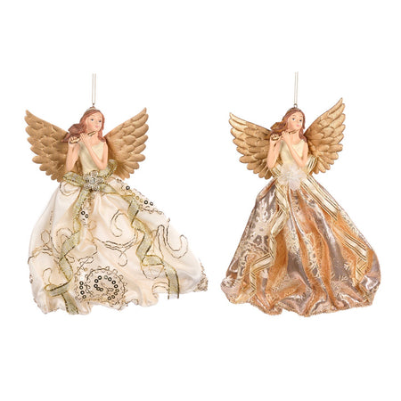 Angelo decorativo in tessuto per decorazioni natalizie, da 23 cm