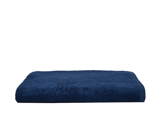 Telo bagno mare spiaggia doccia asciugamano soffice morbide assorbente resistente 100% cotone Blu Notte con elegante iniziale ricamata