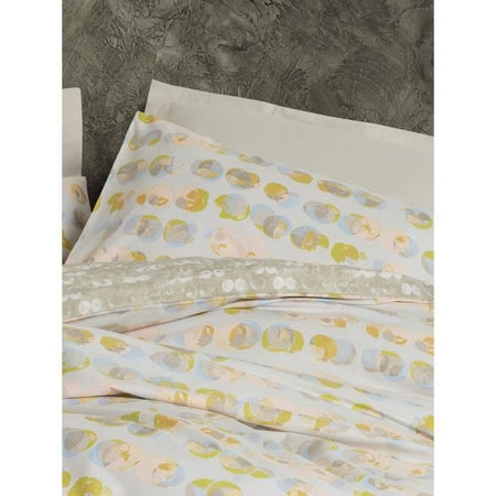 Completo letto - 1 copripiumino 220 x 240 cm + 2 federe 60 x 60 cm - 100% cotone - Beige