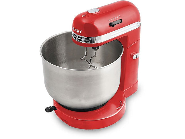 SOGO Mixer, frullatore ed impastatrice rosso 5 velocità 3,5L 350W + accessori