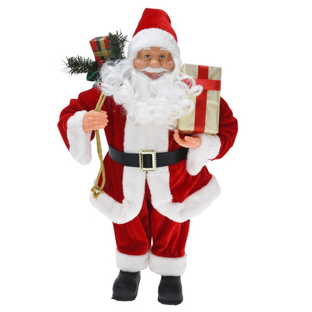 Babbo natale in polipropilene con regali decorazione natalizia