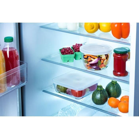 Set di 8 contenitori per alimenti - PYREX - Cook & Freeze - Vetro - Rettangolari - Coperchio speciale per congelatore