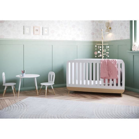 Set 1 tavolo + 2 sedie - FIMIANA - Stile scandinavo - Bianco opaco / Rovere Kronberg - DEMEYERE