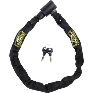 Lucchetto a catena per bicicletta - BURG WACHTER - 580 90 NERO - acciaio 6 mm - Tessuto ad alta resistenza - 2 chiavi