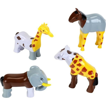 Animali Magnetici - KLEIN - 0071 - Puzzle 4 Grandi Animali Divertenti, Borsa - 16 Pezzi - Dai 12 Mesi