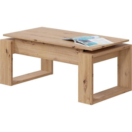 Tavolino sollevabile - BALTIK - Rettangolare - Rovere - Su gambe - 105 x 55 x 45 cm