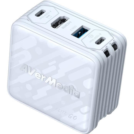 Caricabatterie GaN - AVERMEDIA - 100W con acquisizione video FHD GC313Pro Bianco